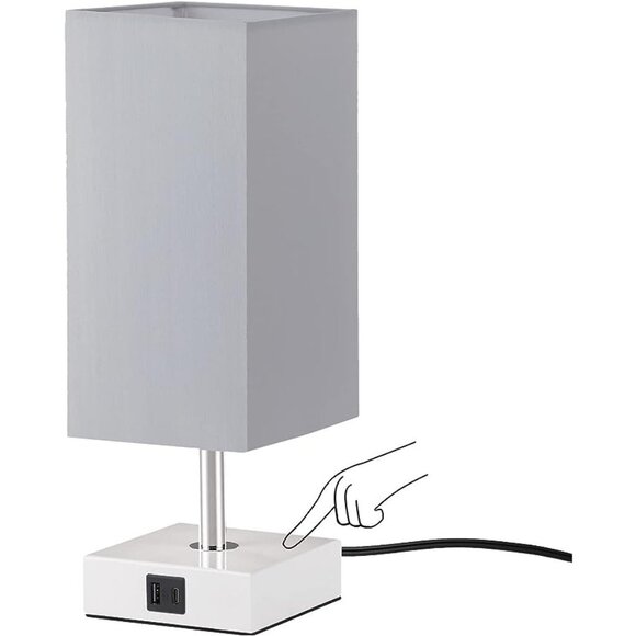 Ambimall Touch Control Table Lamp with 2 USB Charging Ports, 3 Way Touch… - Picture 6 of 11